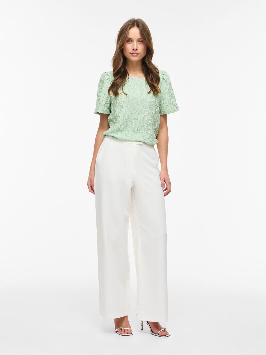 VIGERY Tailored Trousers - Cloud Dancer - VERO MODA & VILA Bergvik